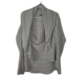 Zinni By Garnet Hill Gray Cashmere Cardigan